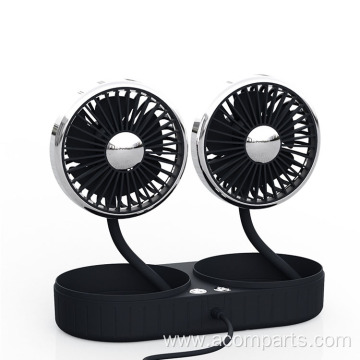 Adjusted Double Head Shaking USB Car Cool Fan